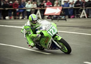Images Dated 26th March 2013: John Reynolds (Kawasaki) 1989 Supersport 400 TT