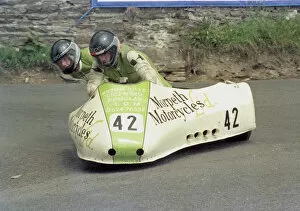 Images Dated 16th March 2021: John Rutherford & Barrie Wallace (Kawasaki) 1986 Sidecar TT