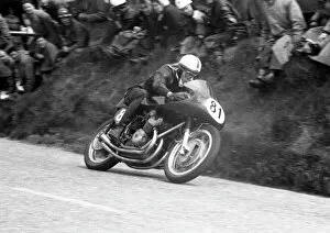 Images Dated 8th July 2011: John Surtees (MV) at Kates Cottage: 1956 Senior TT