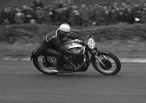 Images Dated 25th July 2019: John Surtees (Norton) 1955 Silverstone