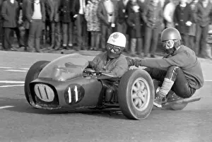 Jon Worthington & N Webster (Scitsu) 1970 Jurby Road meeting