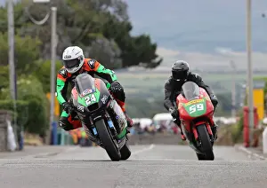 Jonathan Perry (Kawasaki) and Marc Colvin (Kawasaki) 2022 Southern 100