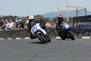 John Turner Gallery: Jules Ray (Honda) and John Turner (Kawasaki) 2011 Southern 100