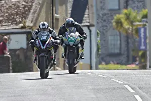 Aprilia Prints: Julian Trummer (Kawasaki) and Michael Russell (Aprilia) 2022 Supertwin TT