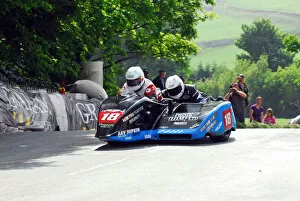 Images Dated 2nd June 2012: Karl Bennett & Lee Cain (DMR Honda) 2012 Sidecar TT