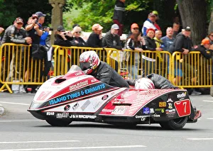 Images Dated 8th June 2018: Karl Bennett & Maxime Vasseur (DMR GSXR) 2018 Sidecar TT