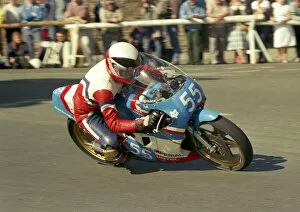 Images Dated 3rd October 2021: Karl Fox (Yamaha) 1987 Junior Manx Grand Prix