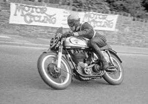Images Dated 18th July 2021: Keith Campbell (Norton) 1952 Senior Manx Grand Prix