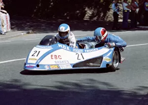 Images Dated 22nd March 2021: Keith Cousins & Phil Hookman (Yamaha) 1982 Sidecar TT