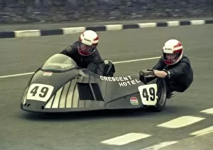 Images Dated 10th October 2017: Keith Griffin and Peter Cain (Suzuki) 1986 Sidecar TT
