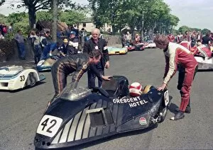 Keith Griffin Gallery: Keith Griffin and Peter Cain (Suzuki) 1987 Sidecar TT