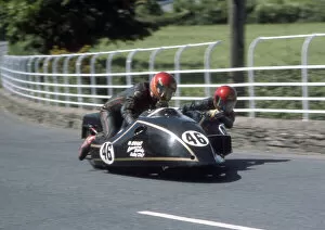 Images Dated 10th October 2021: Keith Griffin & Peter Cain (Suzuki) 1983 Sidecar TT