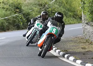 Keith Shannon Prints: Keith Shannon (Suzuki) and Mike Hose (Ariel) 2022 Pre TT Classic