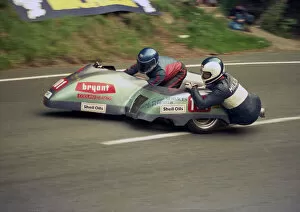 Images Dated 9th July 2021: Keith Soall & Edward Mills (Yamaha) 1987 Sidecar TT