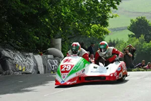 Images Dated 2nd June 2012: Keith Walters and Alun Thomas (Ireson Honda) 2012 Sidecar TT DSC_0279_1950