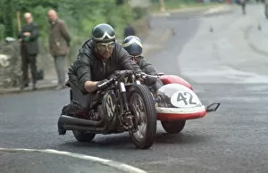 Images Dated 16th June 2021: Ken Graham & D J Booth (BSA) 1971 500 Sidecar TT