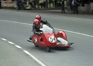 Images Dated 15th May 2020: Ken Graham & G J Sewell (Triumph) 1966 Sidecar TT