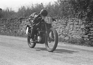 Images Dated 8th August 2021: Ken Prince (Francis Barnett) 1955 Southern 100