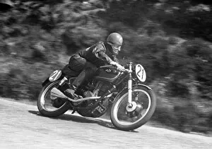 Images Dated 11th July 2021: Ken Swallow (AJS) 1953 Junior TT