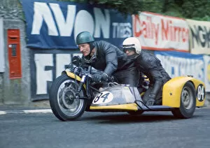 Images Dated 21st January 2019: Ken Vogl & N Shelton (BSA) 1971 500 Sidecar TT