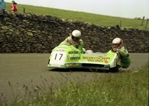 Images Dated 9th August 2016: Kenny Howles & Steve Pointer (Ireson Yamaha) 1987 Sidecar TT