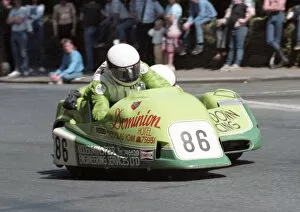Images Dated 7th October 2020: Kenny Howles & Steve Pointer (Ireson Yamaha) 1985 Sidecar TT