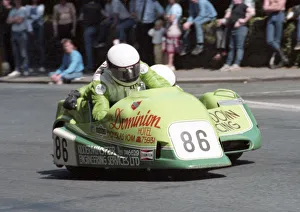 Images Dated 7th October 2020: Kenny Howles & Steve Pointer (Ireson Yamaha) 1985 Sidecar TT