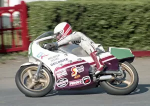 Kevin Mitchell (Harris) 1985 Junior TT practice
