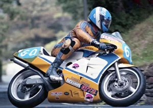 Images Dated 18th June 2022: Kevin Strowger (Yamaha) 1990 Junior Manx Grand Prix