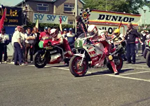 Kevin Wilson (Suzuki) & Geoff Johnson (Yamaha) 1987 Production B TT