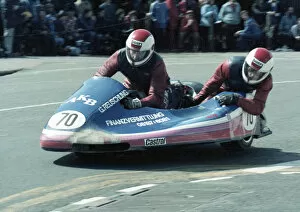Images Dated 19th July 2020: Kurt Jelonek & Gerhard Wagner (Yamaha) 1981 Sidecar TT