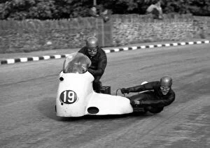 Images Dated 10th February 2018: Len Taylor & J Kimberley (Norton) 1960 Sidecar TT
