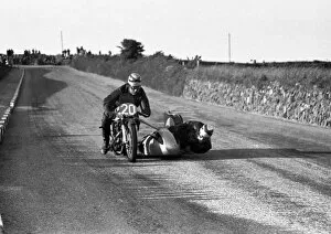 Images Dated 7th November 2016: Len Taylor & Peter Glover (Norton) 1954 Sidecar TT