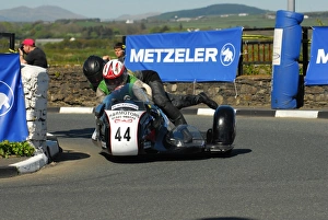 Lenny Pallister Gallery: Lenny Pallister & Ian Marriner (NRE Triumph) 2013 Pre TT Classic