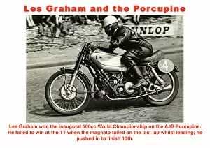 Images Dated 27th October 2019: Les Graham and the AJS Porcupine