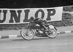 Images Dated 2nd August 2011: Leslie Caldecutt at Braddan Bridge: 1951 Ultra Lightweight TT