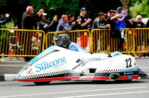 Images Dated 8th June 2018: Lewis Blackstock & Patrick Rosney (Honda LCR) 2018 Sidecar TT