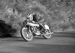 Bill Lomas Collection: Bill Lomas (NSU) 1953 Ultra Lightweight TT practice