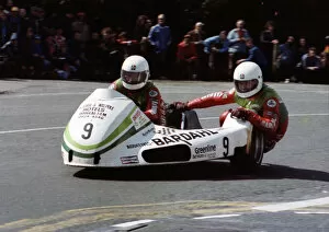 Martin Murphy Collection: Lowry Burton & Martin Murphy (Bardahl Yamaha) 1981 Sidecar TT