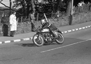 Images Dated 18th April 2020: M Redford (Norton) 1958 Junior Manx Grand Prix