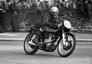Images Dated 11th December 2017: M Wassell (AJS) 1957 Junior Manx Grand Prix