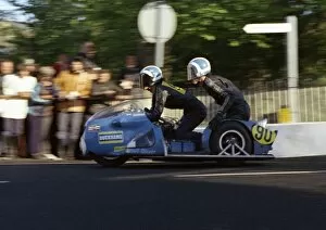 Images Dated 9th February 2018: Mal White & Phil Oliver (Trifly Triumph) 1973 750 Sidecar TT