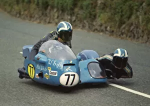 Images Dated 12th October 2018: Mal White & Phil Oliver (Trifly Weslake) 1974 750 Sidecar TT