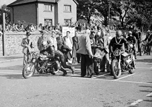 Malcolm Templeton (Norton 66) and G P Clark (Norton 67) 1950 Senior Manx Grand Prix