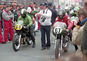 Manfred Oechsle (AJS) & Ray Knight (BSA) 1995 Classic Parade
