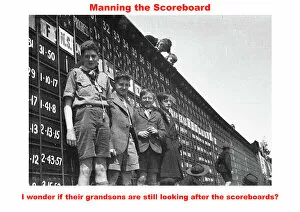 Images Dated 5th October 2019: Manning the Scoreboard