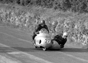 Images Dated 25th June 2020: Marcel Beauvais & P Marais (Norton) 1960 Sidecar TT