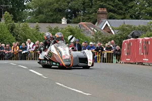 Images Dated 15th July 2022: Maria Costello MBE & Vicky Cooke (Kawasaki LCR) Sidecar TT