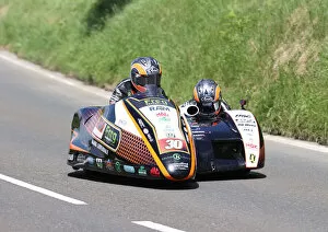 Images Dated 26th July 2022: Maria Costello MBE & Vicky Cooke (Kawasaki LCR) 2022 Sidecar TT