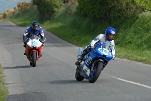 Images Dated 19th May 2007: Marie Hudson (666) and Brian Appleton (Yamaha) 2007 Jurby Road